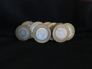 Lote De 1993-1994 México Bimetálico Plata Esterlina 0,925 Centro N$20 y N$10 Pesos - Imagen 1 de 3