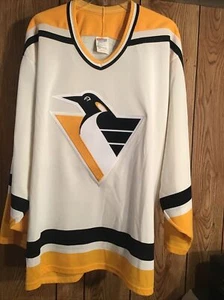 Pittsburgh Penguins Robo LARGE Jersey Vtg BLANK 1990’s NHL CCM Canada/USA - Picture 1 of 11