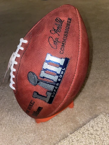 SUPER BOWL LIII 53 Authentic Wilson Football OFFICIAL GAME BALL Patriots Vs Rams Cover
