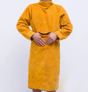Durable Heavy Duty Leather Cowhide Leather Welding Apron Flame Resistant Suit - Picture 1 of 4