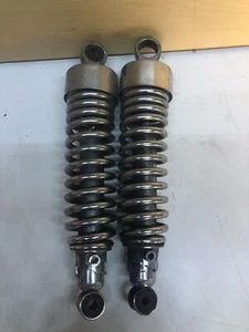 KAWASAKI EN500 EN 500 VULCAN CHROME PAIR SHOCK SUSPENSION ABSORBERS OEM - Picture 1 of 5
