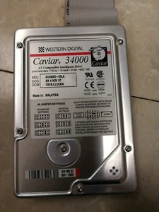 WESTERN DIGITAL CAVIAR 34000 MODEL AC34000-00LA AT COMPATIBLE INTELLIGENT DRIVE - Picture 1 of 3