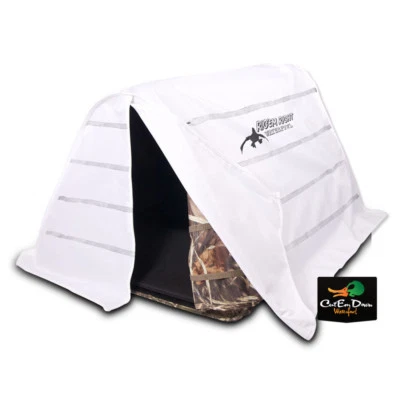 RIG'EM RIGHT WATERFOWL FIELD BULLY DOG BLIND SNOW COVER CAMO POP UP COLLAPSIBLE - Image 1 of 2
