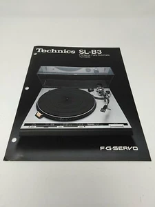 Vintage Technics SL-B3 Turntable Brochure Pamphlet Booklet  - Picture 1 of 2