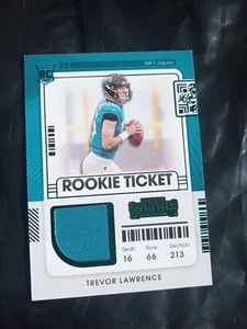 TREVOR LAWERENCE GREEN ROOKIE TICKET PATCH #RTS-TRL RC - Picture 1 of 3