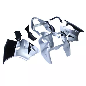 Injection Silver Bodywork for Kawasaki Ninja ZX6R 2000 01 2002 Fairing Body Kit - Picture 1 of 8