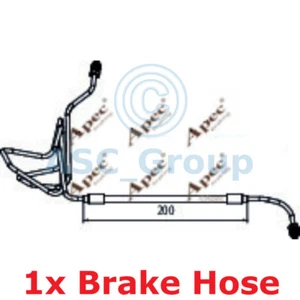 Apec BRAKING 200mm Disque Frein Étrier Flexible Tuyau Caoutchouc HOS4064 - Picture 1 of 1