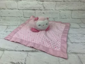 Child Of Mine By Carters Pink Owl Baby Security Blanket Lovey Rattle Lovie - Picture 1 of 5