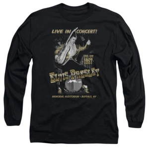 ELVIS PRESLEY BUFFALO Licensed Men's Long Sleeve Graphic Tee Shirt SM-3XL - Picture 1 of 2