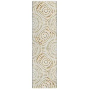 Addison s Chantille ACN877 Gold 2'3" x 7'6" Indoor/Outdoor Hallway Runner - Picture 1 of 5