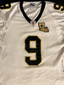 New Orleans Saints DREW BREES Reebok white size 48 stitched Louisiana patch - Picture 1 of 9