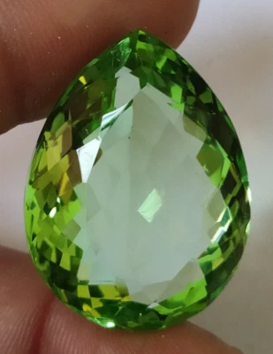 75.20 Ct. Large Green Peridot Pear Cut Faceted Loose Gemstone Gift for Women - Image 1 of 4