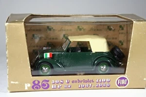 1:43 BRUMM ORO 1937-1939 FIAT 50 S CABRIOLET 1100 HP 32 GREEN - Picture 1 of 6