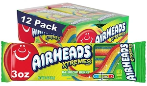 Airheads Xtremes Belts, Rainbow Berry Flavor (Pack of 12) - Picture 1 of 6