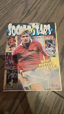 Soccer Stars February 1999 UK Magazine with Posters Beckham Ince Zola - Image 1 of 3
