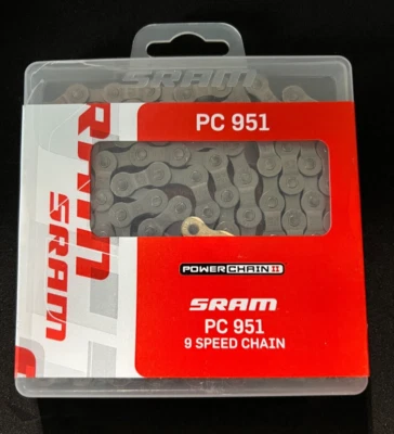 SRAM PC951 9 Speed Chain 114 Link MTB Mountain Road Bike Chain With Powerlink - Image 1 of 2