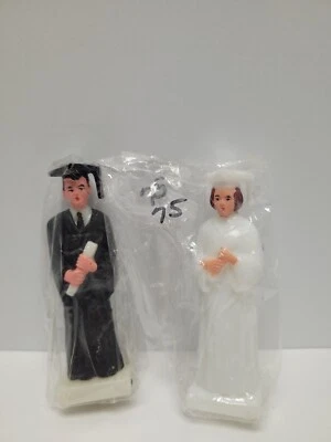 De Colección Hombre Mujer Marrón Cabello Gorra Vestido Graduación Pastel Topper Hong Kong Nuevo de Lote Antiguo Conjunto 2 Foto 1 de 4