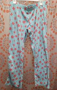 FLIRTITUDE Pyjama Lounge Hose blau Fleece mit Pfefferminz Candy Print Gr. XL - Bild 1 von 4