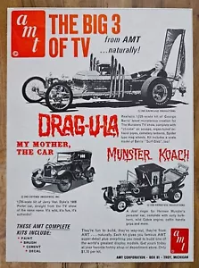 VINTAGE 1966 AMT MUNSTERS MUNSTER KOACH GRANDPAS DRAGULA DRAGSTER ADVERTISEMENT - Picture 1 of 1
