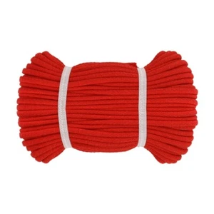 Baumwollkordel 8mm rot Kordel Baumwolle Schnur Seil Tau Seile Rundkordel (ZR152) - Bild 1 von 3