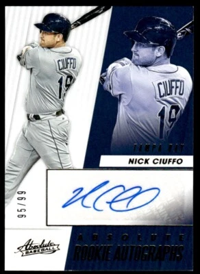 2019 Panini Chronicles Absolute Rookie Autographs Gold Nick Ciuffo Auto 95/99 - Image 1 of 2