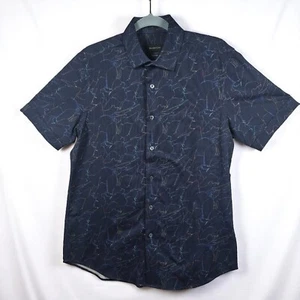 Bugatchi Comfort Stretch Abstract Print Short Sleeve Button Up Shirt Men Small? - Picture 1 of 8