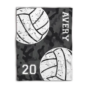 Personalized Volleyball Blanket With Name & Number, Volleyball Blanket Gift. - Picture 1 of 6