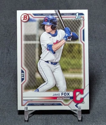 Jake Fox 1st Prospect Rookie 2021 Bowman Draft Card #BD-102 Cleveland Guardians - Image 1 of 2