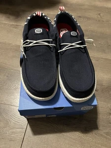 Hey Dude Wally Americana Stars Shoes Size 12 New - Picture 1 of 6