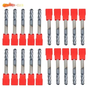 Paquete de 20 fresas de extremo de carburo de nariz de bola de flauta de 3/4" de longitud de corte de 1/4" recubiertas de tialn - Imagen 1 de 12