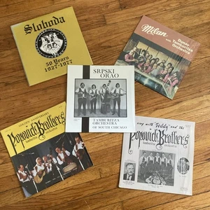 Popovich Brothers Tamburitza Orchestra 5 Albums Milan Dunav Sloboda Chicago RARE - Picture 1 of 13