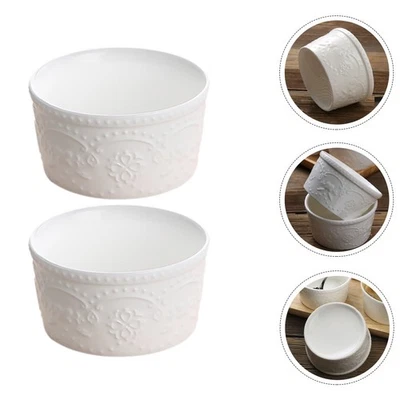  2 Pcs Fressnapf Keramik Schüssel Küchenbackwerkzeug Servierschalen - Bild 1 von 4