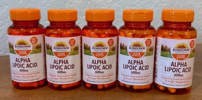 Sundown Naturals Super Alpha Lipoic Acid 600 mg 300 Capsules Lot of 5! FAST SHIP - Image 1 of 4