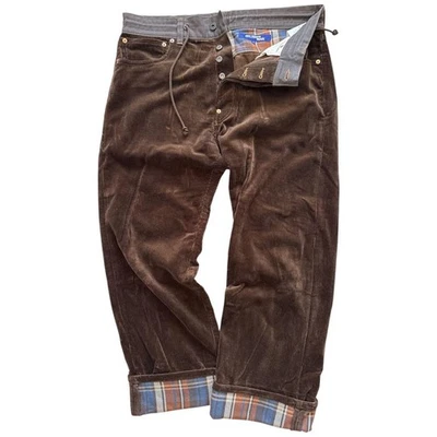 Pantalones de pana 2019 Aw Junya Watanabe MAN Check Switching para hombre Japón talla S Foto 1 de 4