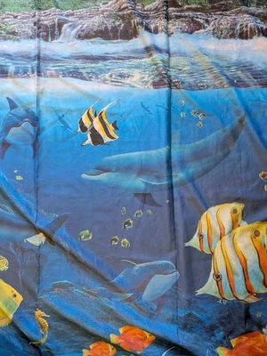 Cortina de ducha vintage - Tela - Frutiger Aero Aesthetic - Años 90 - Años 2000  Foto 1 de 4