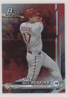 2019 Bowman Platinum Wal-Mart Red Foil /10 Rhys Hoskins #63 - Image 1 of 2
