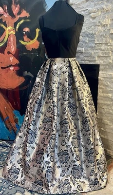 Morgan & Co Metalic Champagne Gold  Floral Sweep Brocade Skirt Ball Gown Size 5 - Image 1 of 4