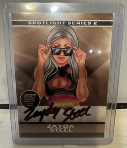 Zayda Steel Signed 2022 PPW Spotlight Series 2 ON CARD WWE ID Certified Evolve - Picture 1 of 3