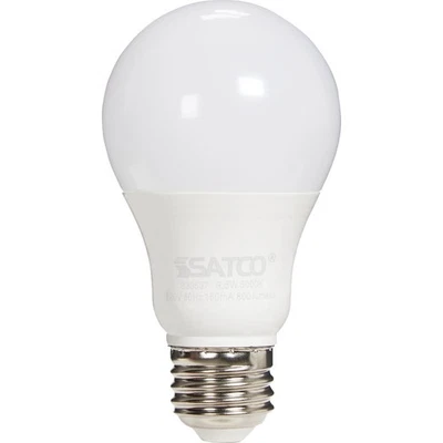 Satco 60W Equivalent Natural Light A19 Medium LED Light Bulb (4-Pack) S39597 - Image 1 of 4