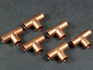 T-Stück Lötfitting CU-Fittinge Kupfer 12mm / 6 Stück - Bild 1 von 1
