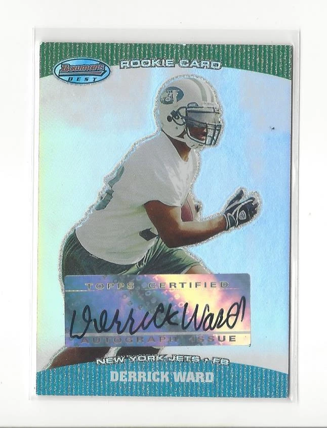 2004 Bowman's Best #156 Derrick Ward RC Rookie AUTOGRAPH Jets - Image 1 of 1
