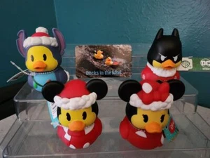 2.5" Christmas WB, DC, & Disney Rubber Ducks- Mickey, Minnie, Batman, and Stitch - Picture 1 of 14