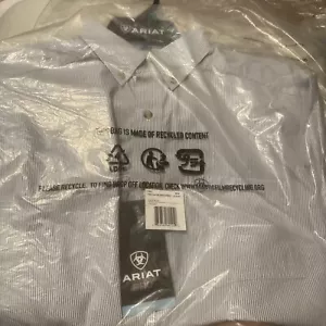 Ariat Herren Pro Serie Dayne Mini-Streifen blau geknöpftes Shirt 10023597 - Bild 1 von 3