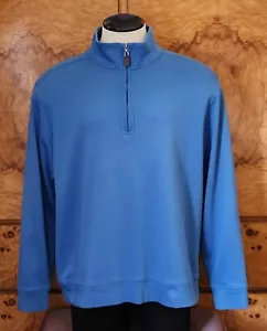 TOMMY BAHAMA BLUE 1/2 ZIP PULLOVER SHIRT ~ XL - Picture 1 of 6
