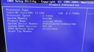 Packard Bell ixtreme M5741, LGA1156 DDR3 ATX Motherboard + 8GB Ram + i3 CPU - Afbeelding 1 van 5