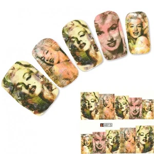 Nagel Sticker Aufkleber Marilyn Monroe Nail Art Nägel Fuß Water Decal - Picture 1 of 2