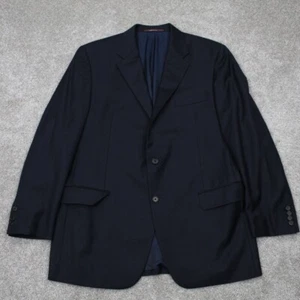 Hickey Freeman Addison Blazer Herren 42 Reg Blau Kammgarn Wolle Sport Jacke Mantel - Bild 1 von 14