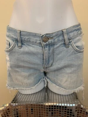 Roxy Women's Distressed Cutoff Denim Shorts Frayed Light Wash 5 Pockets Size 7 - Image 1 of 4