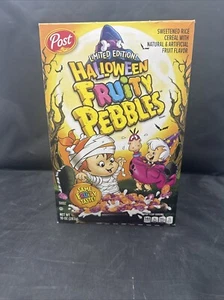 NEW LIMITED EDITION 2024 POST Cereal  10 Oz Box  Halloween Fruity Pebbles - Picture 1 of 6