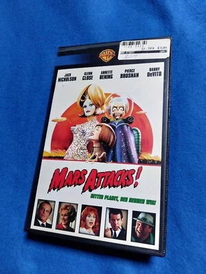 MARS ATTACKS, VHS Videothek Verleihkassette, u.a. mit JACK NICHOLSON - Bild 1 von 4